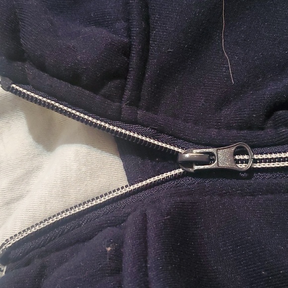 Across The Pond Womens Navy Blue Zippered Jacket - Picture 4 of 5